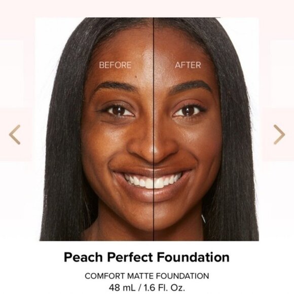 Too Faced Peach Perfect Comfort Matte Foundation in Sable - Picture 3 of 5